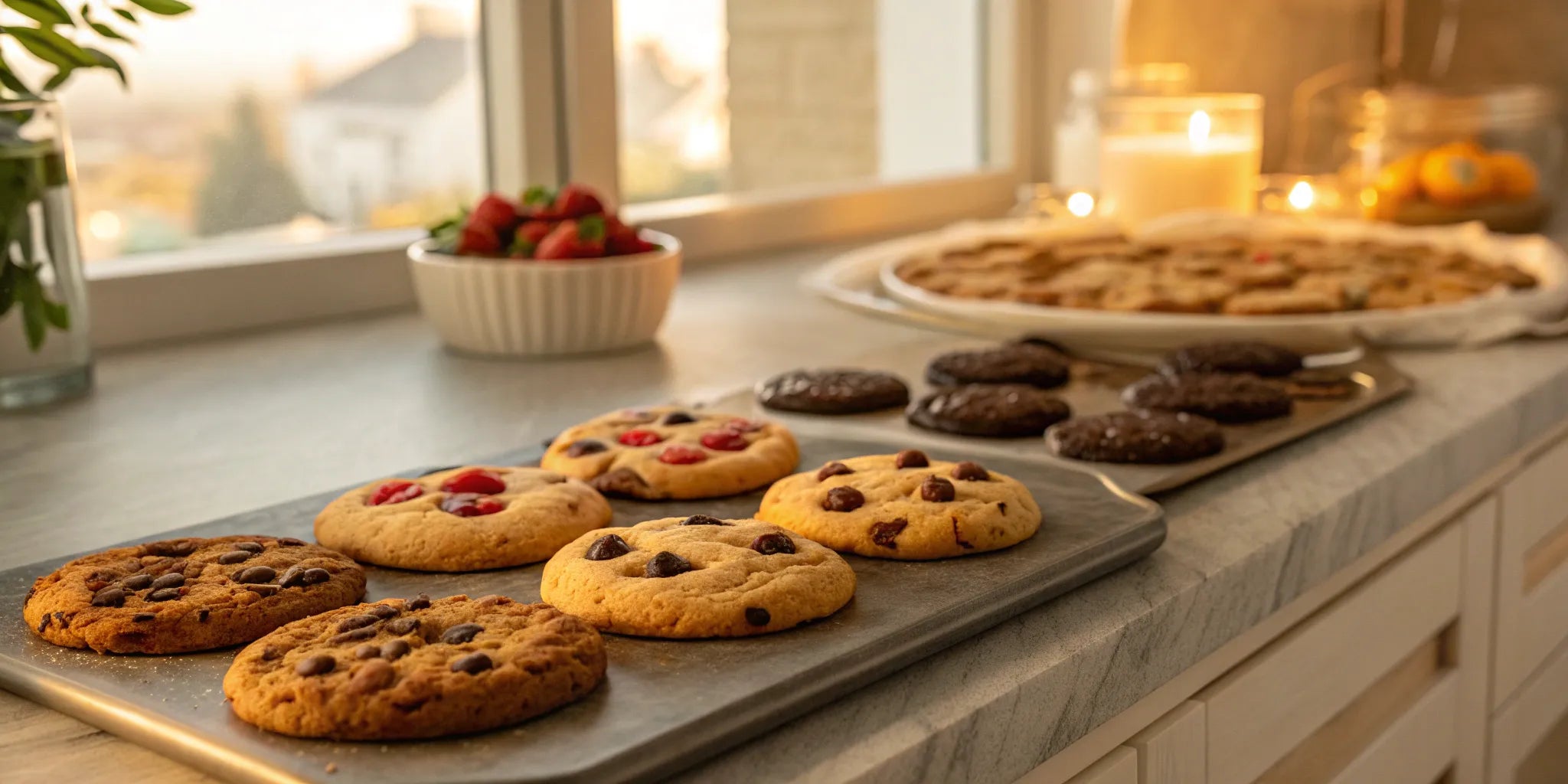 A platter of creative cookies showcasing a variety of unique flavors.