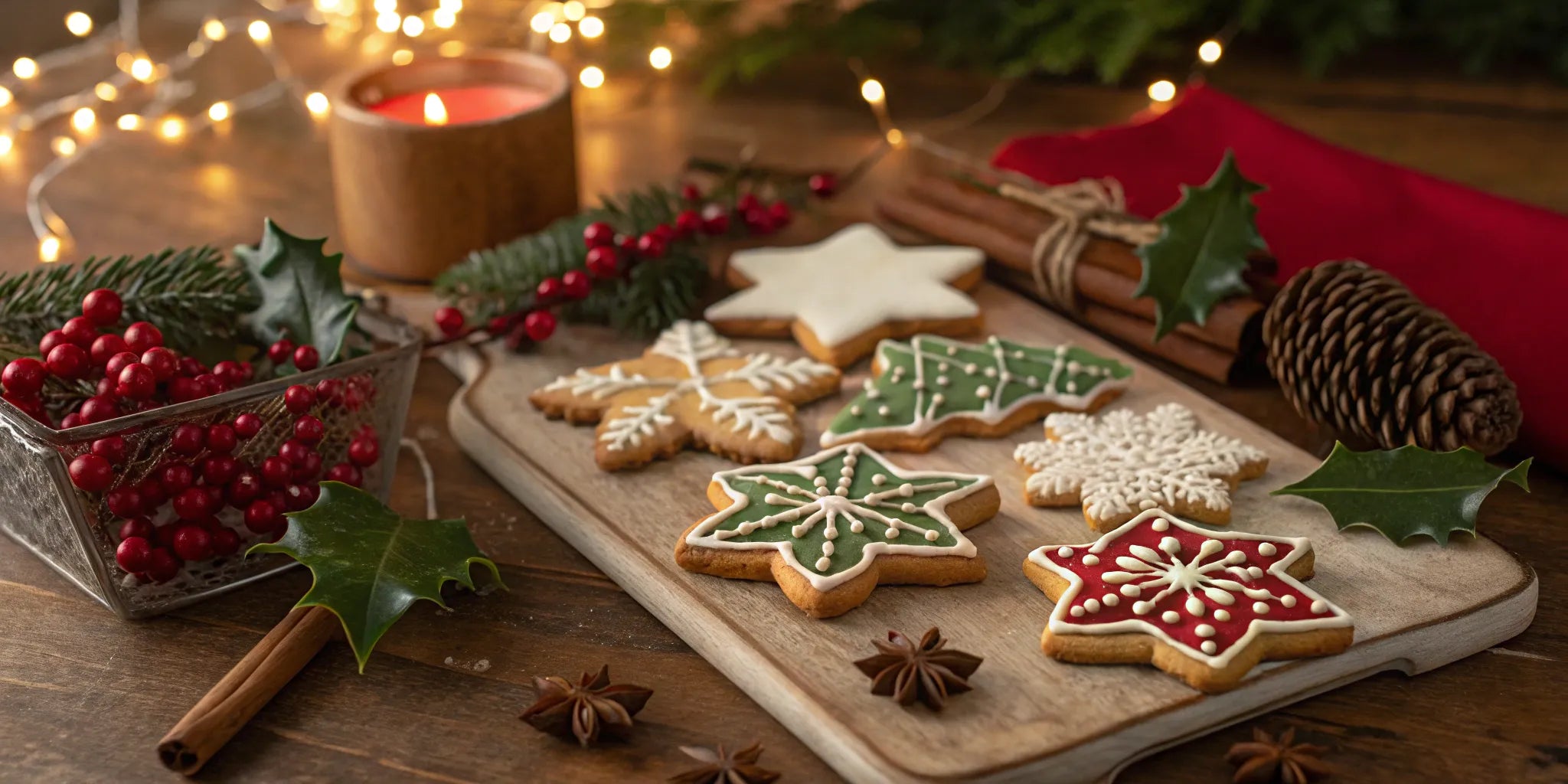 Festive Christmas cookies for online ordering.