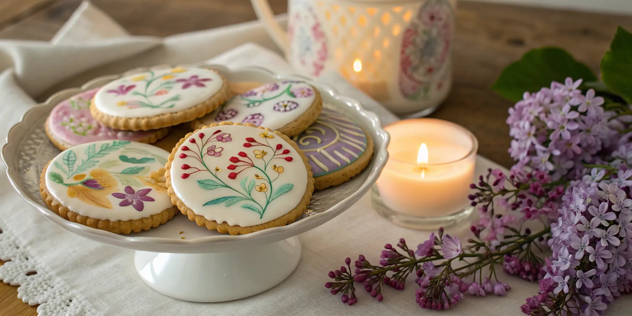 A platter of decorated cookies for client appreciation from a cookie delivery service.