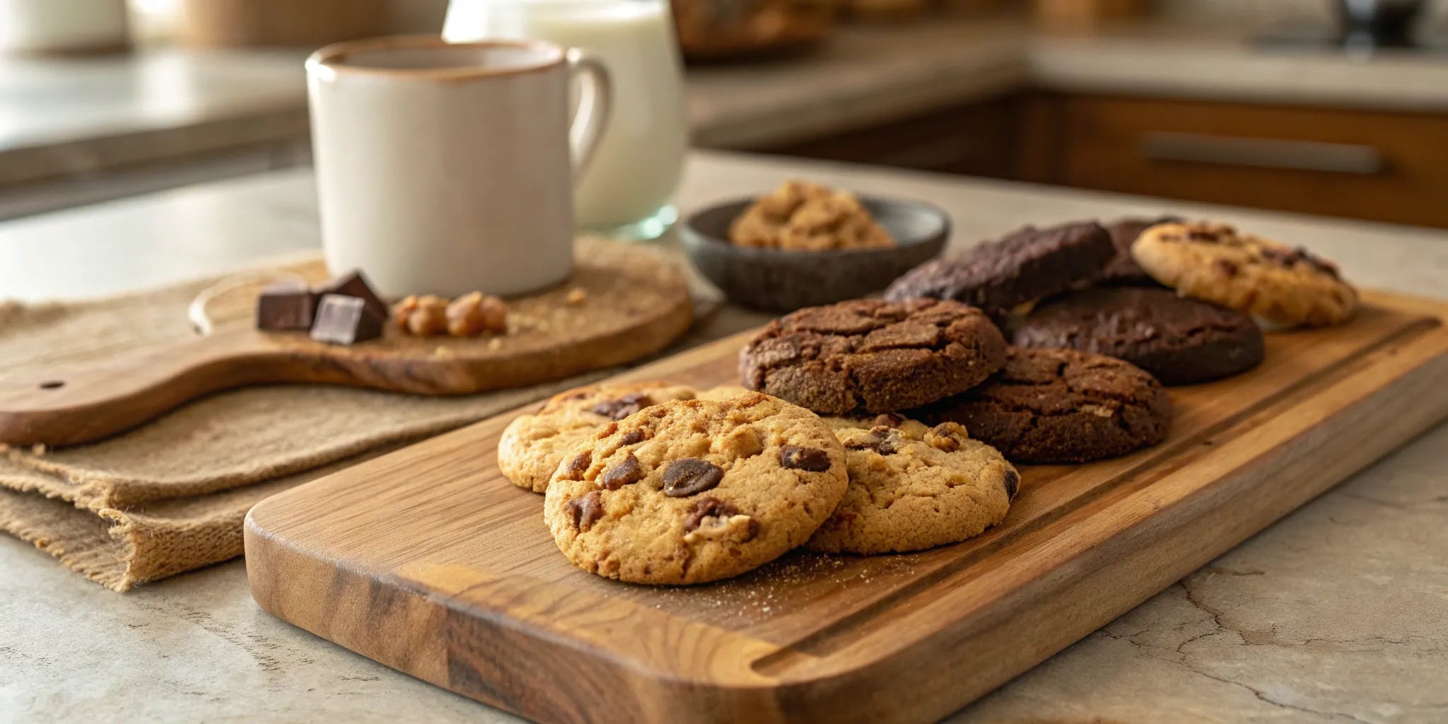A variety of cookies from a monthly cookie delivery service.
