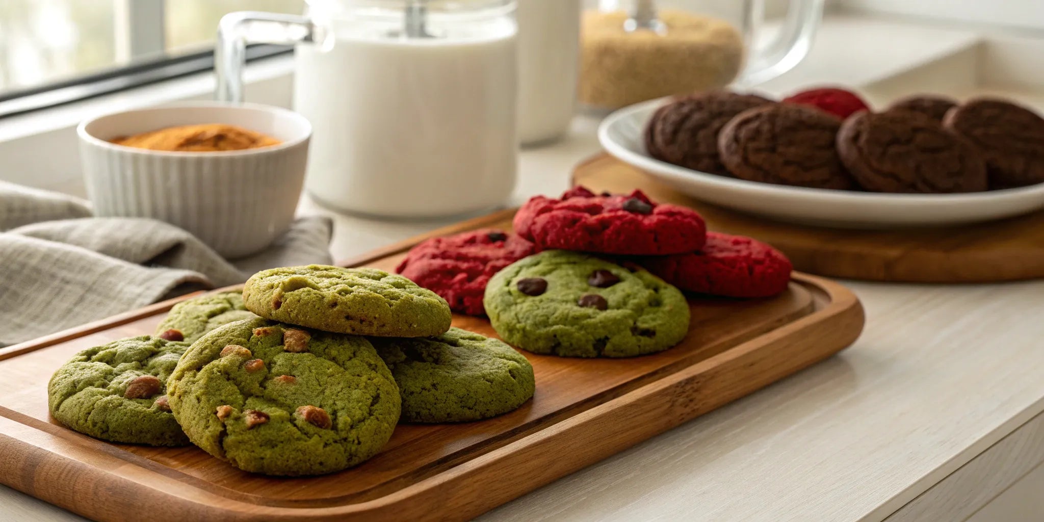 A tray of assorted colorful cookies from one of the best places to order online.