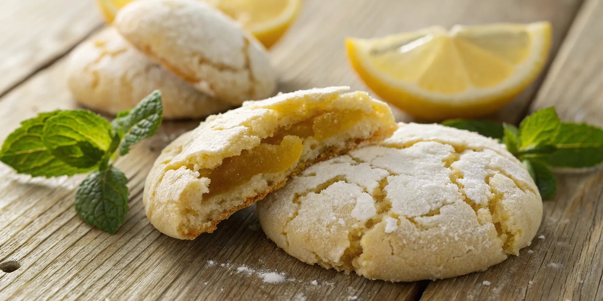 Gourmet sour cookies with fresh lemon slices, a premium treat worth the price.