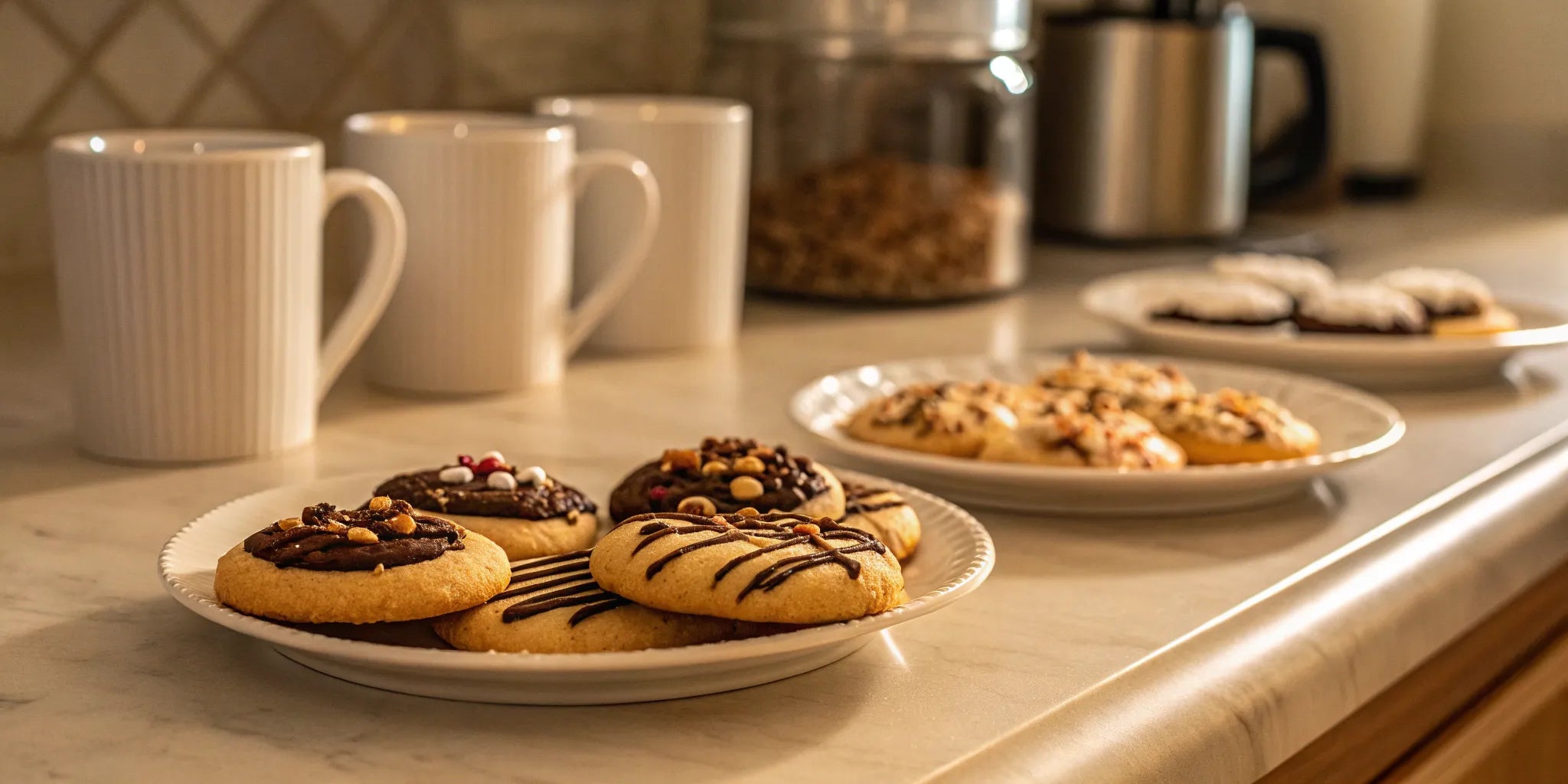 An assortment of cookies on a plate for a review of the best cookie of the month clubs.