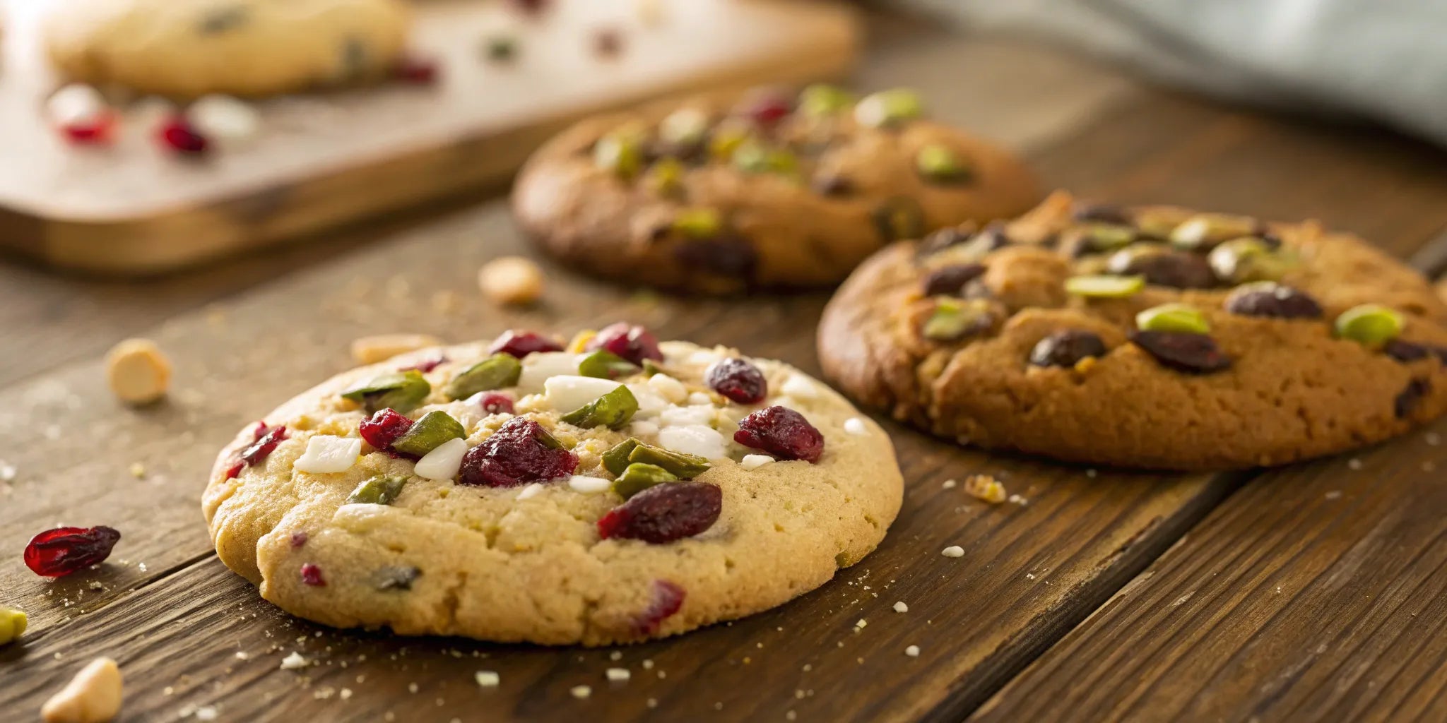 Freshly baked cookies with nuts and dried fruit, delivered.