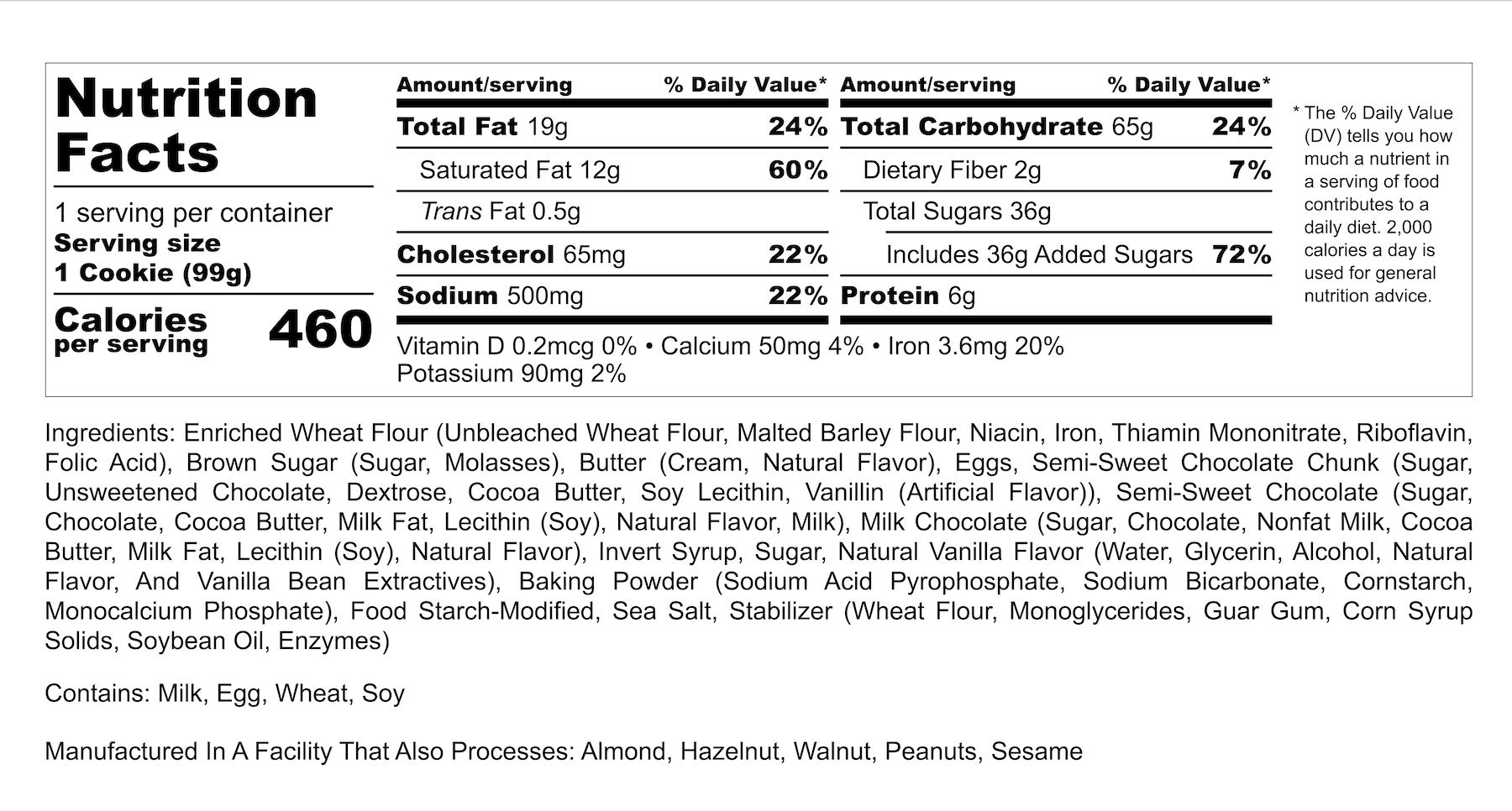 The Triple Drip Cookie - Semi-sweet, White, and Dark Chocolate Chip with Sea Salt